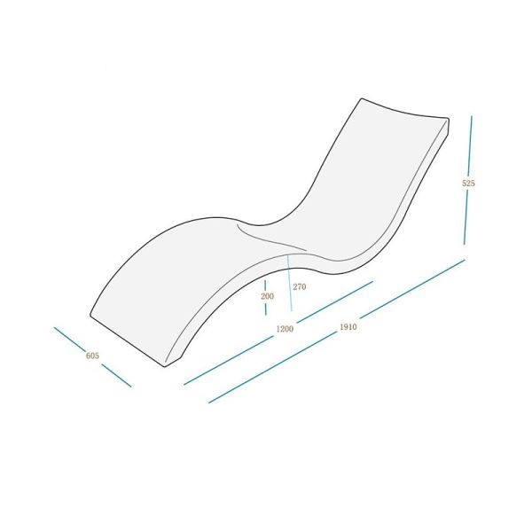 Outdoor Furniture Luxury White Fiberglass Poolside Sun Lounger for In-Pool Relaxation