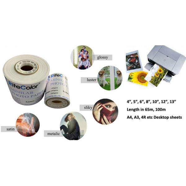 Водяная чернила микропористые RC 6' фотобумага сатин для принтеров Noritsu