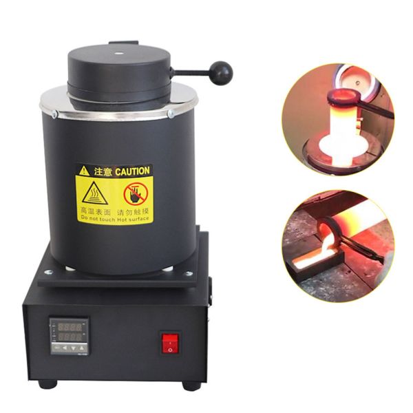 Digital Jewelry Melting Furnace 1400W 2000F With 1 / 2/ 3KG Graphite Crucible
