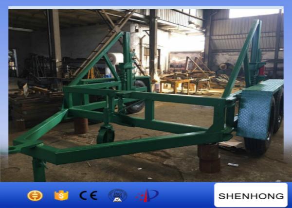 4 Tyre Underground Cable Installation Tool Cable Drum Carrier 12 Ton Load Capacity