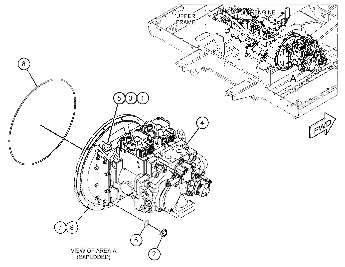 Практический E336D2 Гидравлический насос TQ, K5V160/200 5045477 TQ запасные части экскаватора