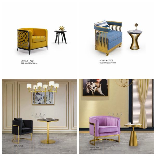 Metal Base Fashion Design Fabric Living Room Leisure Chair