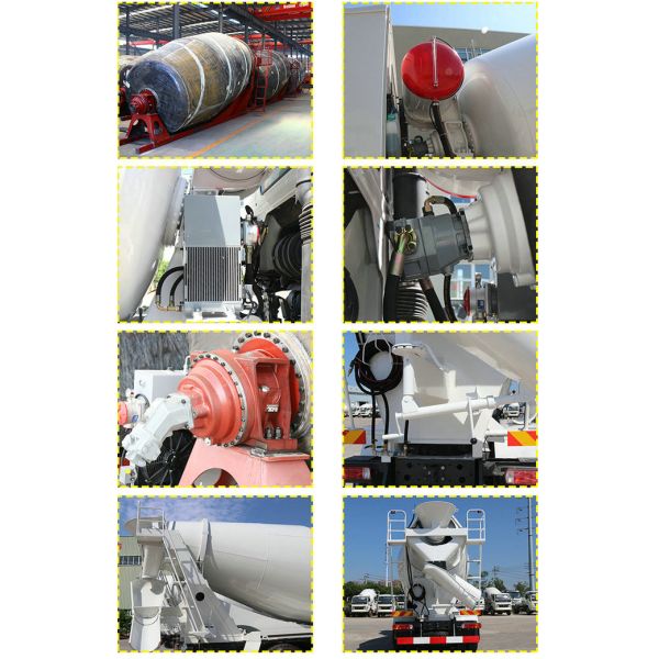 Industrial 4x2 / 4x4 Mobile Concrete Agitator Truck 6 Cbm With 3 Seater