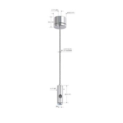 Nickel Plated Copper Cable Suspension System With M4 Thread Gripper YW86341