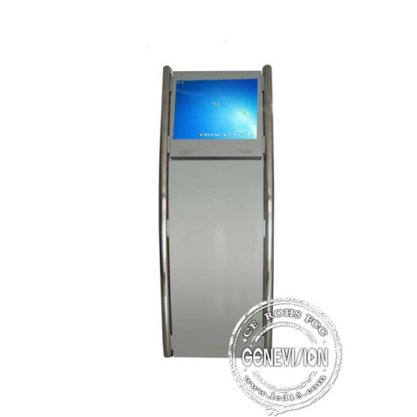 Синьяге Вифи цифров сенсорного экрана андроида, стойка рекламы ЛКД серебра Флоорстандинг