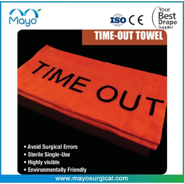 Sterile Blue Time-Out Towel 24x16 Inch for Operation Room