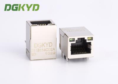 PWB RJ45 OEM modular de Jack With Magnetics de WIFI, do diodo emissor de luz e da EMI Fingers 90 graus