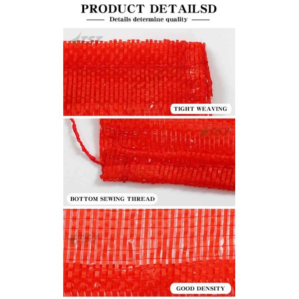 Freash Onion Potato Packing Leno Mesh Bag 45*78cm Brazil Argentina Market Red Color