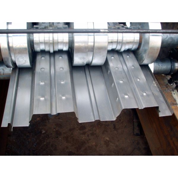 0.7-1.5 Thickness Steel Roof Floor Deck Steel Roll Forming Machine For Construction High Speed Production Line