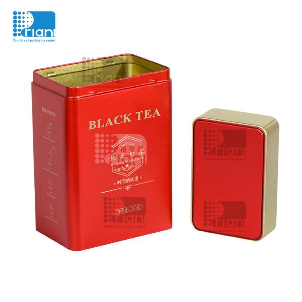 Square Tea Tin Cans Metal Mini Sealed Tea Box Tin Tinplate Box