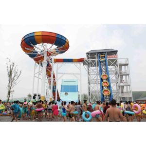 Giant Aqua Park Equipment Exciting Swwiming Pool Waterslides For Water Park