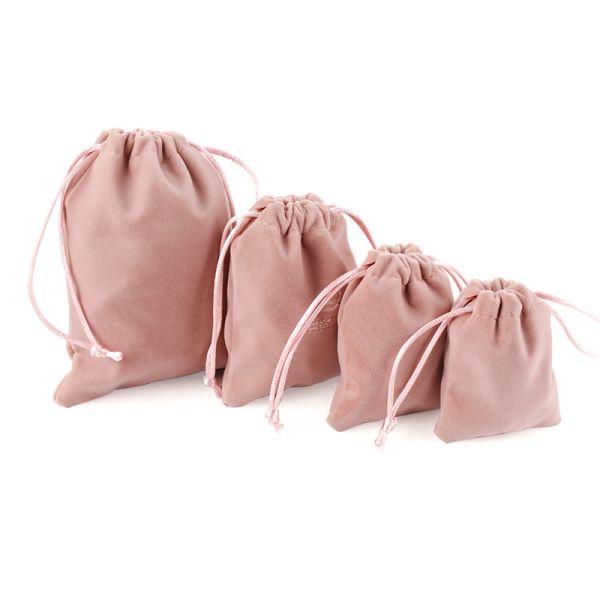 Jewelry Pouch in Luxury Style with Custom Printed Logo and Gold String