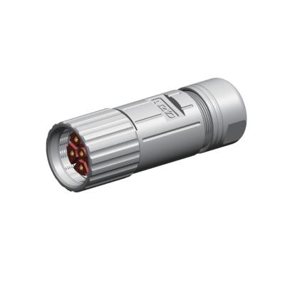 Conector impermeável fêmea masculino do contato IP67 do friso de PA66 M23