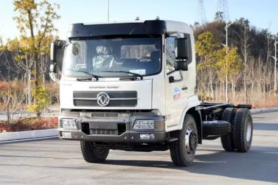 Dongfeng 4×2 Swing Arm Garbage Truck Chassis B190 18Ton For Export