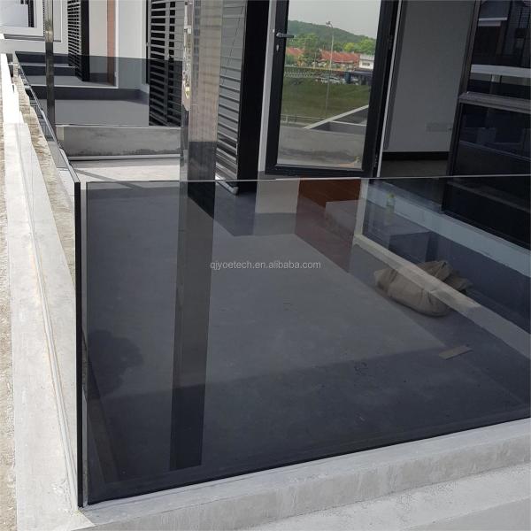 Vidro de segurança temperado Euro Grey de 12 mm para decorações industriais Instalações de lazer
