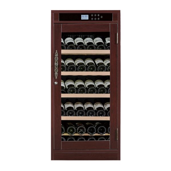 Wood Frame Wine Cooler Cabinet with Temperature and Humidity Control and Thermoelectric Cooling
