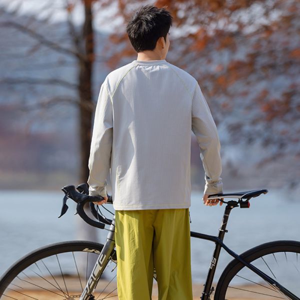 Loose Round Neck Sun Protection Sweatshirt, Antibacterial Quick Dry Breathable Running Top