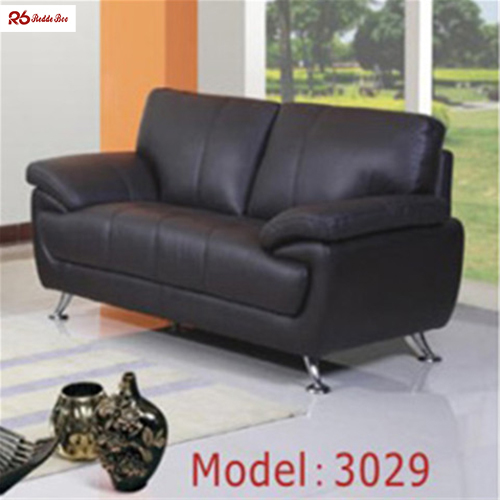 Detachable Buckley Semi Aniline Leather Sofa Loveseat Rust Resistance Customized