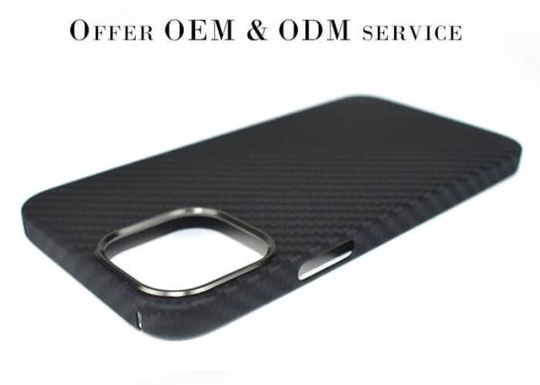 Vraie caisse de fibre d'Aramid de carbone de pleine protection militaire pour l'iPhone 12