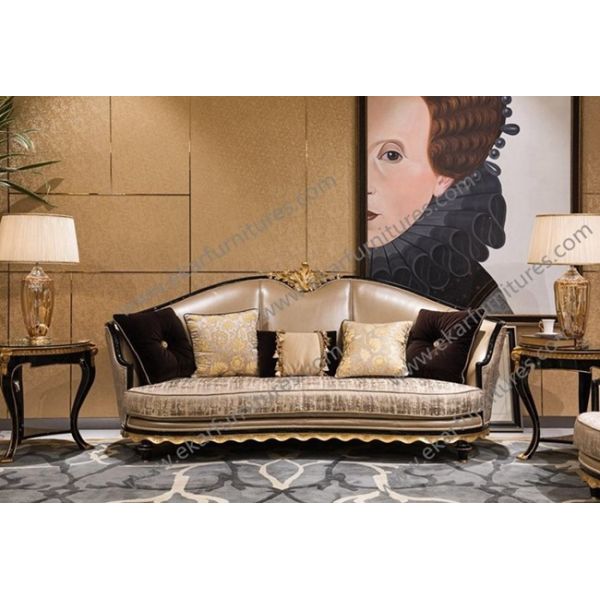 Luxury Hotel Room Furniture Modern Design Leather Sofa TI-006