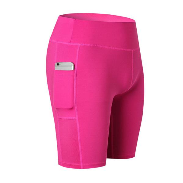 women's High Waisted Workout Active Wear Long Sport Shorts with Pocket