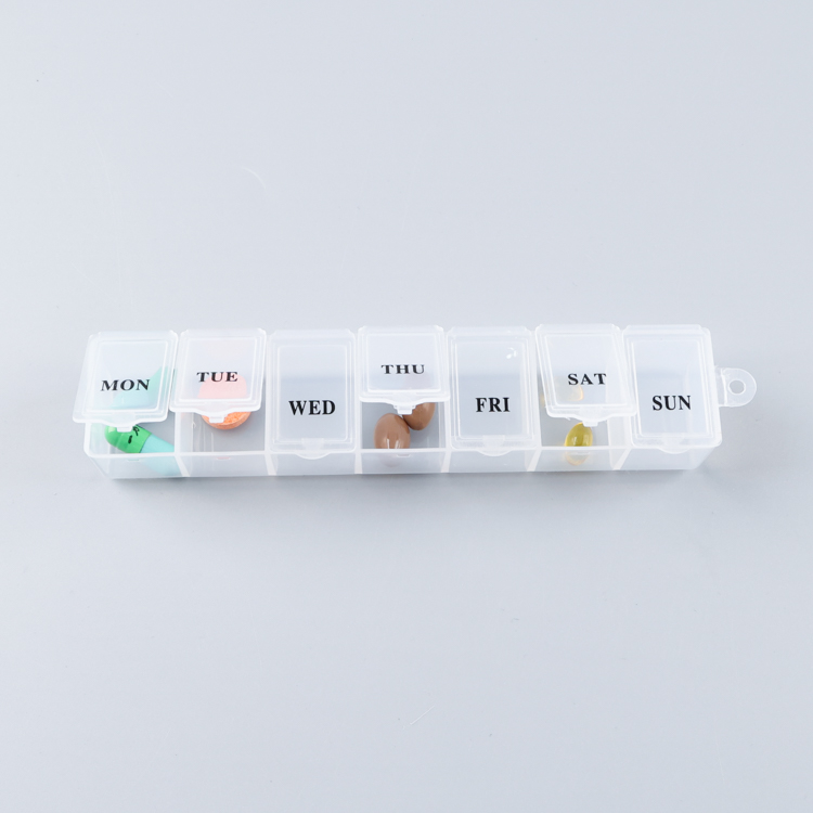 pill box Портативный органайзер для таблеток на 7 дней 7 Grid Blue Whtie Коробка для таблеток на 7 дней