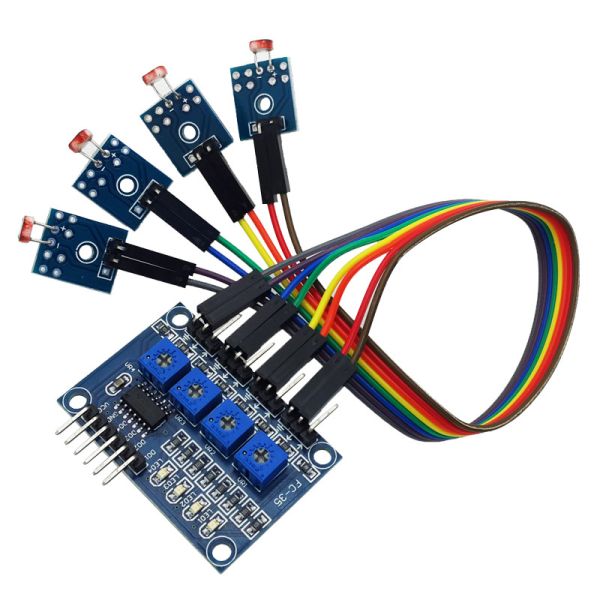 3.3V / 5V Sensors   LM339 4 Channel / 4 way test Photosensitive For Arduino