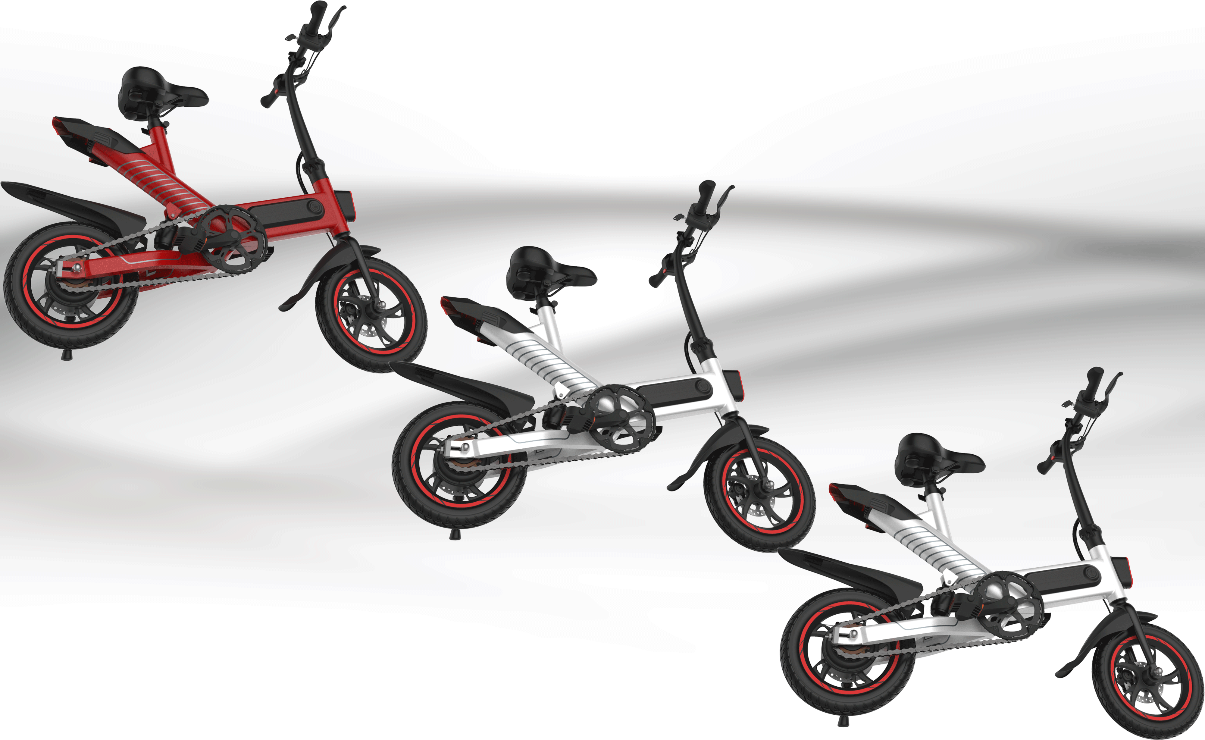 Multi Functional Aluminum Folding Electric Bike City E Cycle 100 * 45 * 73CM