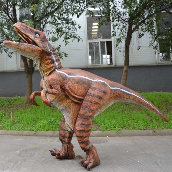 Disfraz de dinosaurio T-Rex realista, estructura de acero de 3-4 m, silicona y goma