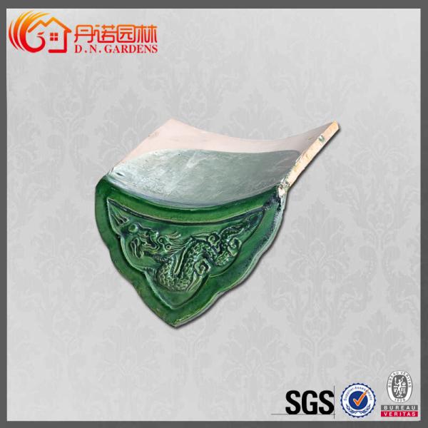 Classic Glazed Celadon Chinese Temple Roof Tiles Antigo Resistente à Geada
