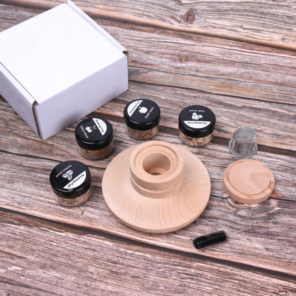 Wood Cocktail Smoker Kit Bourbon Old Fashioned Smoker Set Include Four Flavors Wood Chips for Drink Whiskey Smoker Gifts For Men