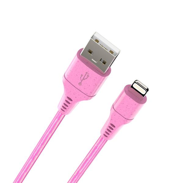 Braied USB Data Charging Cable AM To 8 Pin Eco Friendly Wheat Straw Biodegradable Green Life