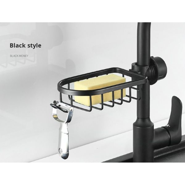 Single Layer Aluminum Shower Storage Basket Soap Basket for Kitchen Bathroom