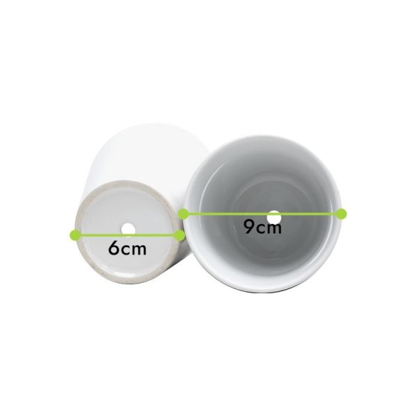 White Blank 12oz Sublimation Ceramic Flower Pots Custom Logo Ceramic Flower Pot Planters