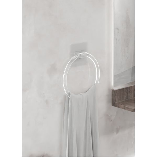 Диаметр прилипателя ISO9001 160mm держателя кольца полотенца Bathroom ПК материальный