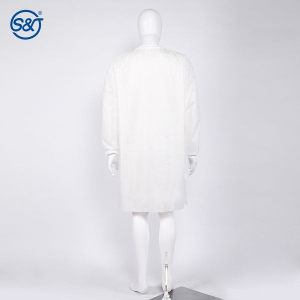 Knitted Collar SMS Medical Scrub Jackets White Nurse Scrub Jacket Leading Manufacturer In China