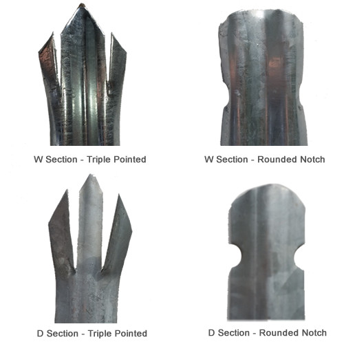 Hot Dip Galvanised Palisade Steel Fence W Profile Triple Pointed Top Security