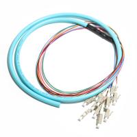 Cordon de brassage à fibre optique LSZH bleu FC UPC 12 noyaux fanent le port gris de câble