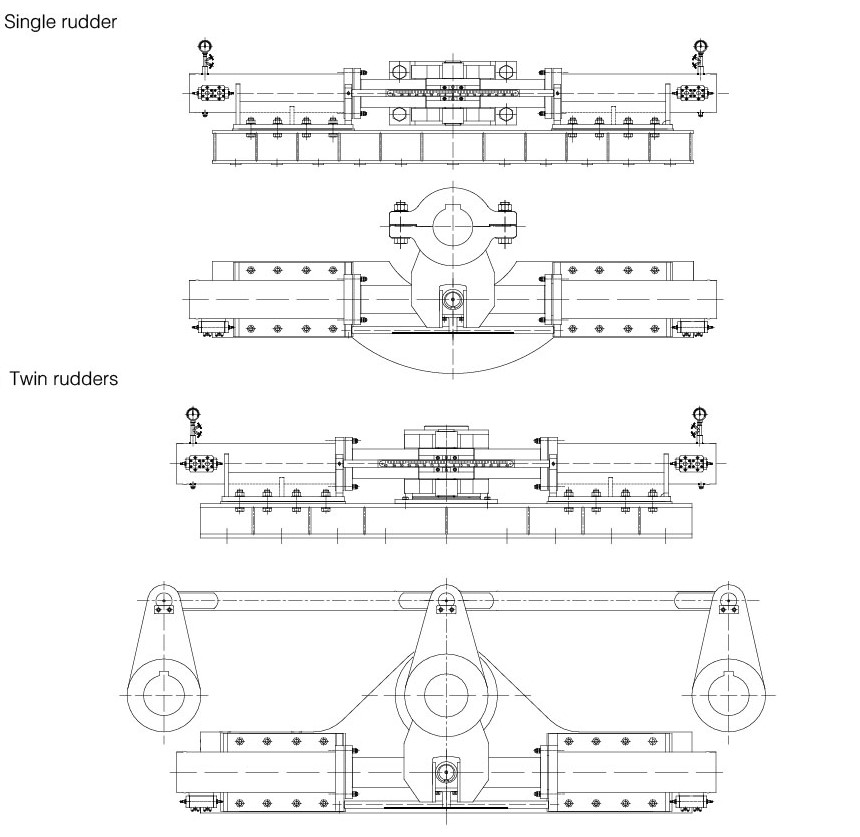 Электрический гидравлический тип управление рулем вилки морского пехотинца шестерни управления рулем гидравлическое