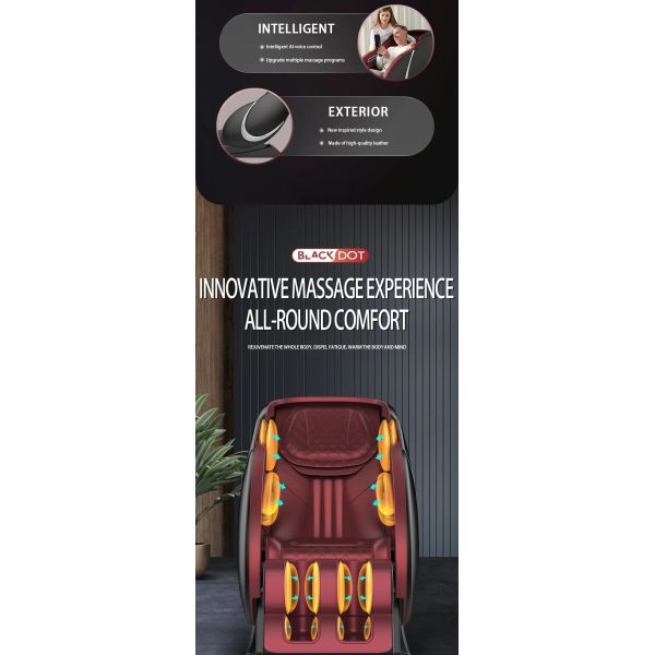 Full Zero Gravity Heated Massage Chair Recliner 8D CB PU ABS