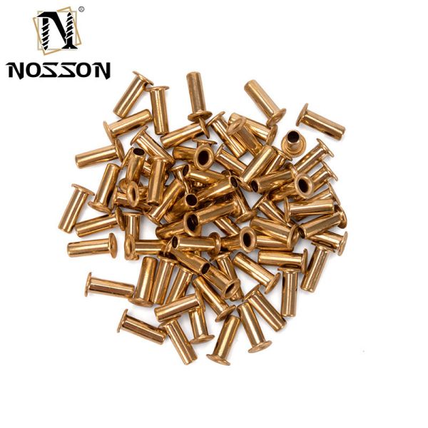 Uncoated Semi Tubular Metal Rivet Custom Rivet Stainless Steel Aluminum Iron Copper Flat Head Bright Finish Rivet