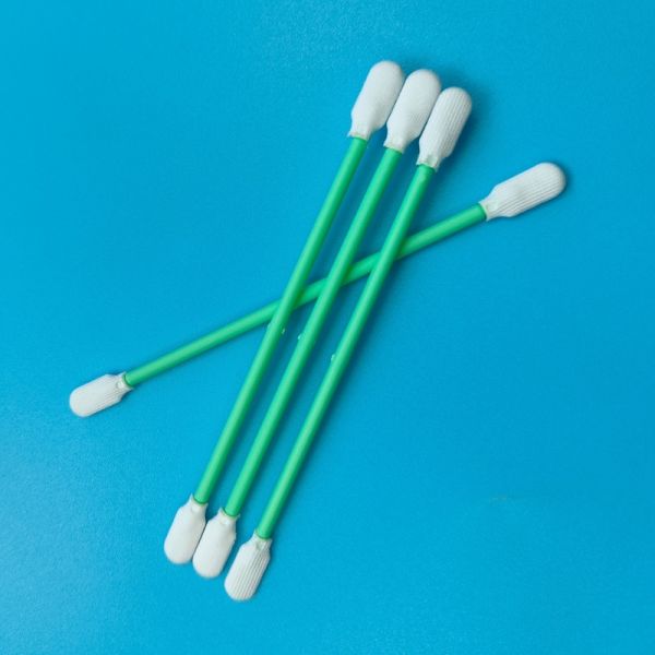 Lint Free Paddle Head ESD Cleanroom Swab Optical Cleaning Polyester Swab with Double Heads