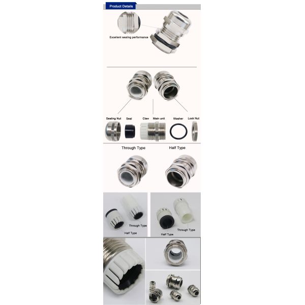 Top quality stainless steel waterproof IP68cable gland