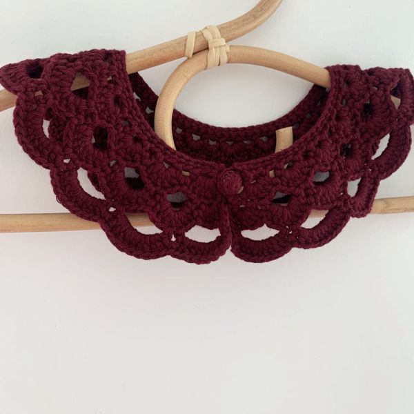 Y-F 2023 Autumn Girls Two Tone Detachable Lace Collar Crochet Kids Cotton Flower Wedding Vintage Collar