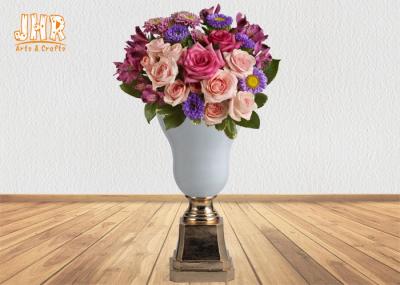 Plantadores decorativos dos vasos criativos da tabela da peça central da fibra de vidro da forma