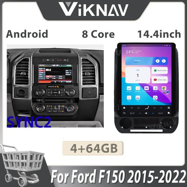 Viknav Car Radio For Ford F150 (2015-2022) 14.5 inch Upgrade Android Auto Audio MultimediaPlayer GPS Touch Screen