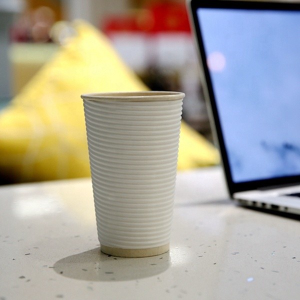 10oz Custom Order PLA Ripple Wall Paper Cup for Takeaway Drinks