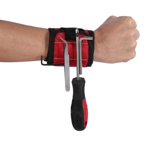 Hot Sale Polyester Strong Magnetic Wristband Portable Tool Bag Pouch Electrician Wrist Tool Screws Nails Drill Bits Holder