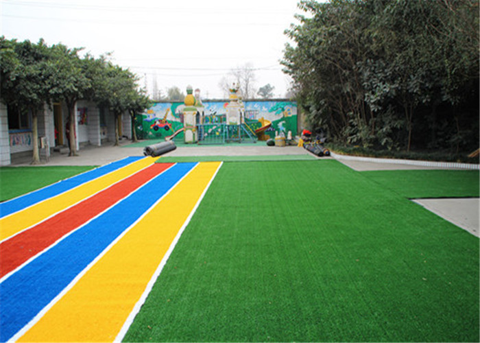 Soft Children Playground Artificial Grass 50mm , Football Pitch Turf for Indoor or Outdoor