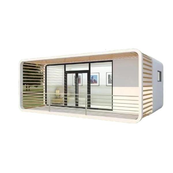 Apple Cottage Glass House Prefabricated Bungalow with Cut Board Wall and Aluminium Plate